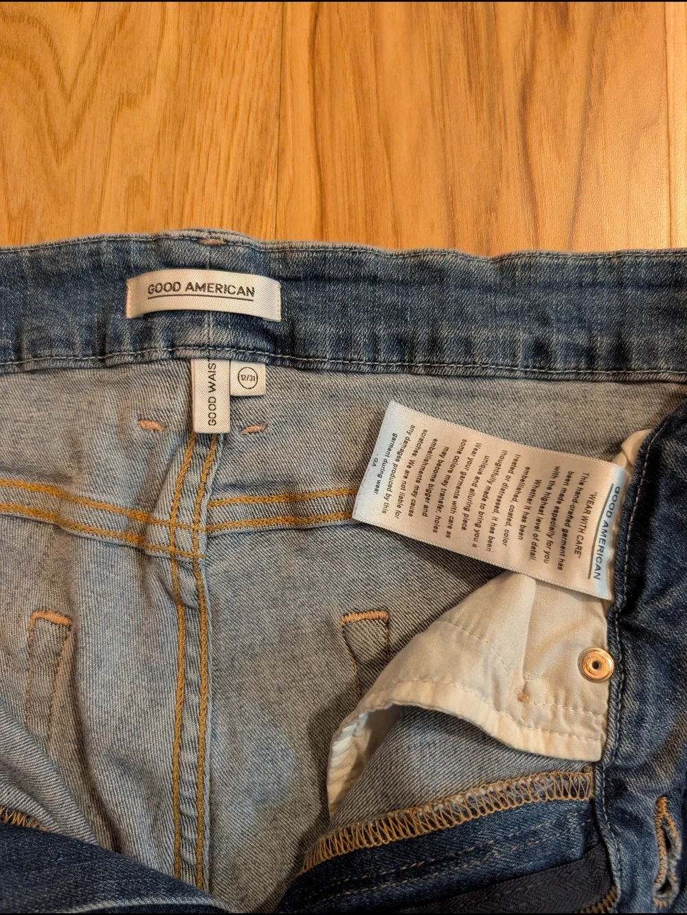 Good American Medium Blue Distressed Skinny Jeans